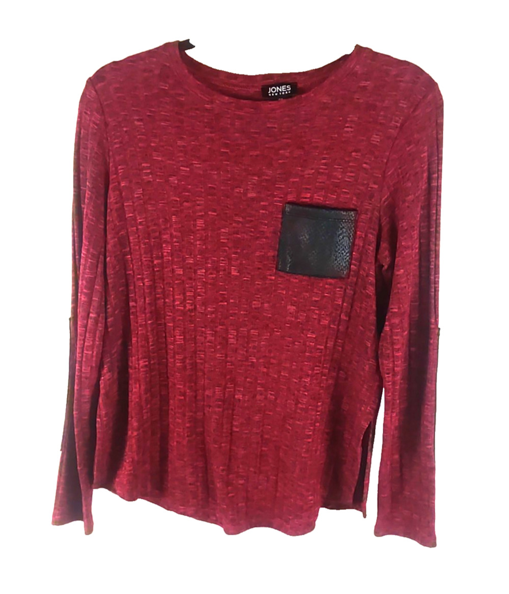 Jones New York Women's Lightweight Sweater Size Small Red Black